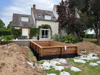 Piscine en bois semi-enterrée 6m x 3m